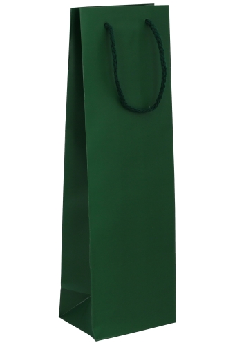 Wijntasjes Latina 1 Fles Donker Groen Met Koord 12x9x39cm 12stuks