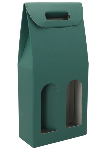 Luxe Wijndozen Vigo Groen voor 2 fles 18x9x38.5cm 30stuks