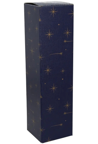 Luxe Wijndozen Ferro Blauw Sterren 1 fles 9x9x38.5cm 10stuks