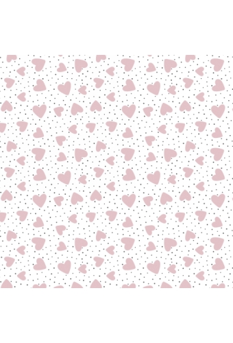 Geschenkpapier Coated Hearts 50cm x 100meter