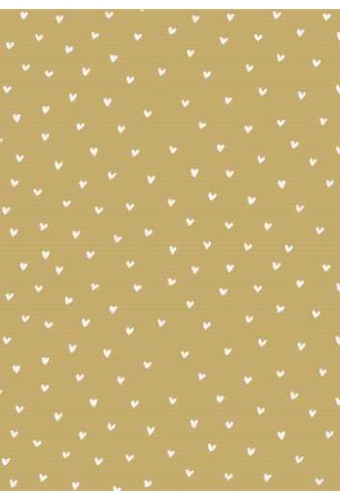 Kadopapier Kraftpapier hearts wit 50cm x 100meter