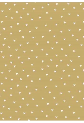 Kadopapier Kraftpapier hearts wit 50cm x 100meter