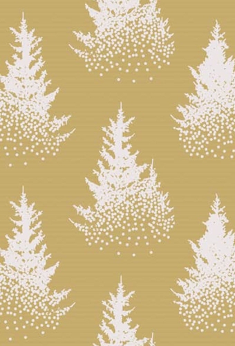 Kerstpapier xmas forest Bruin Kraft 70cm x 250meter