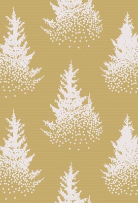 Kerstpapier xmas forest Bruin Kraft 70cm x 250meter