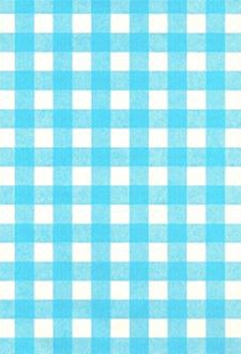 Kadopapier Coated Sky Blue Ruit 60cm x 200meter