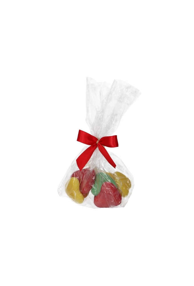 Luxe Strikje Satijn Rood & Gouden Clip 6x5cm 50stuks lint 1.5cm OP IS OP