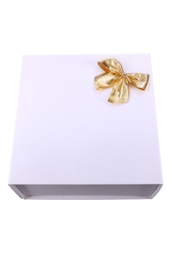Luxe Strikje Satijn Goud & Plakker 7.5x6cm 50stuks lint 2.5cm OP IS OP