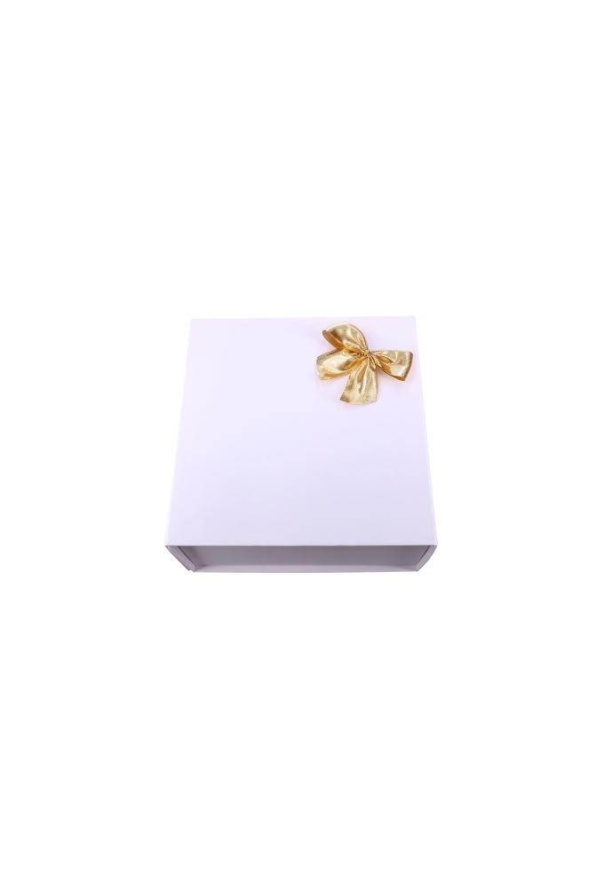 Luxe Strikje Satijn Goud & Plakker 7.5x6cm 50stuks lint 2.5cm OP IS OP