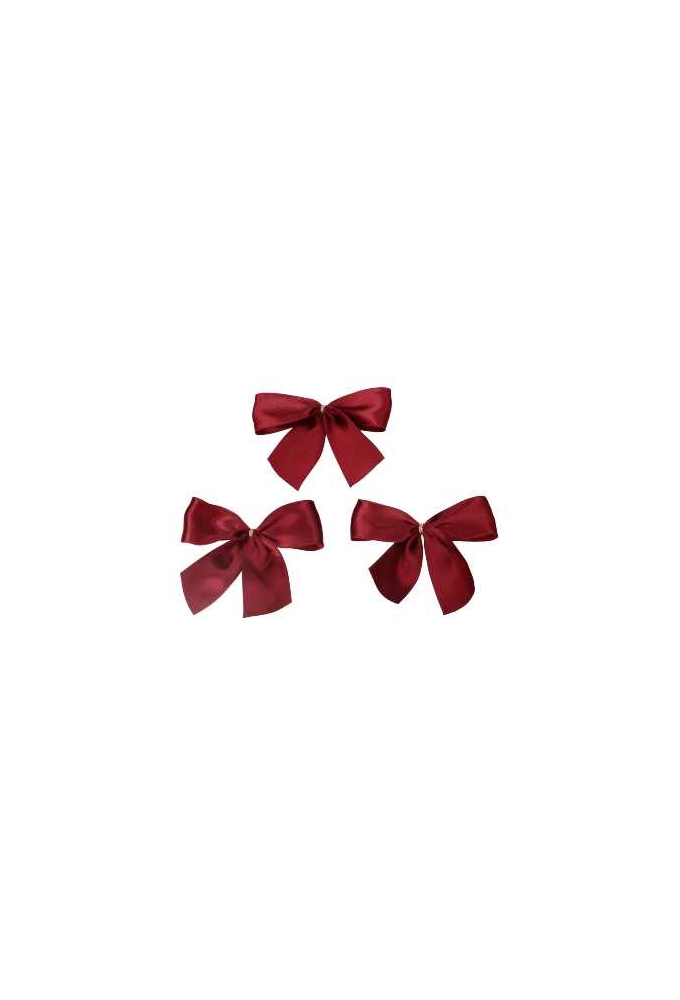 Luxe Strikje Satijn Bordeaux Gouden Clip 7.5x6cm 50stuks lint 2.5cm OP IS OP