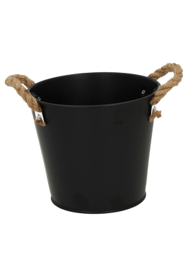Zinken Emmertjes Black Mat Christmas Tree Gold Met Jute Handgreep 15x13cm 1 stuk