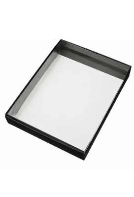 Kadodoos Met Venster A5 Laag Zwart 21.5x15x4cm 25stuks OP IS OP
