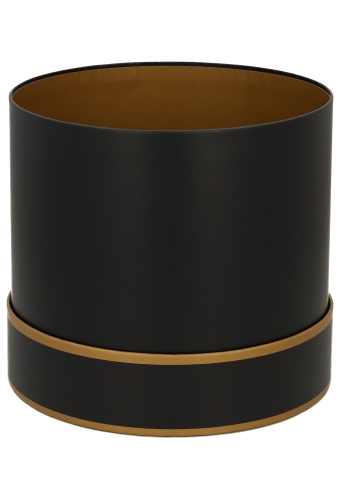 Luxe Ronde Geschenkbox Cavello Black Gold 19cm x 18cm 1stuks