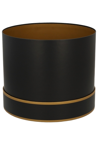 Luxe Ronde Geschenkbox Cavello Black Gold 23cm x 20cm 1stuks