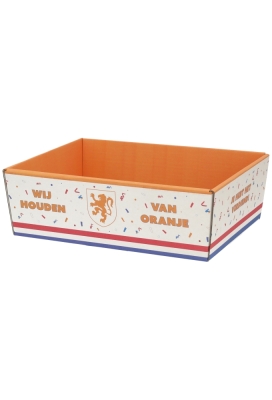 Geschenkdozen Korf Wij Houden van Oranje 23x17x8cm 10stuks