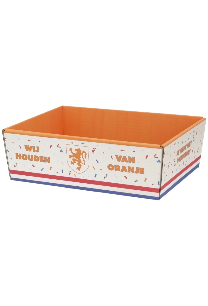 Geschenkdozen Korf Wij Houden van Oranje 23x17x8cm 10stuks