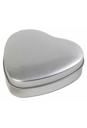 Blikken Blanco Hart 9.5x9.5x3.1cm 12stuks Kadoverpakkingen