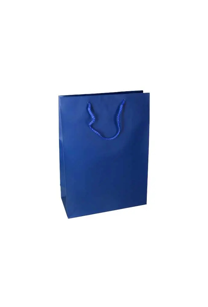 Kadotasjes Latina Mat Donker Blauw Met Koord 27x12x37cm 11stuks