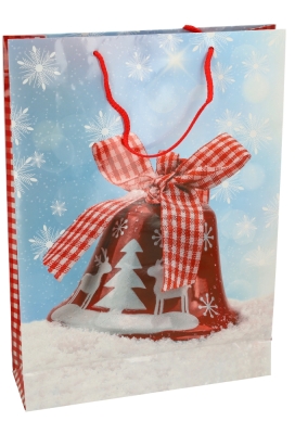 Kersttasjes Jumbo Christmas Clock 33x10x45.5cm 12 stuks