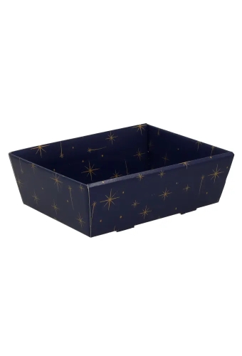 Geschenkdoos Korf Mera Blauw Met Gouden Sterren 23x17x8cm 50stuks