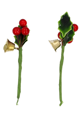 Kado Decoratie Hulsttakje Gelakt & Besje + Belletje 8cm 72stuks