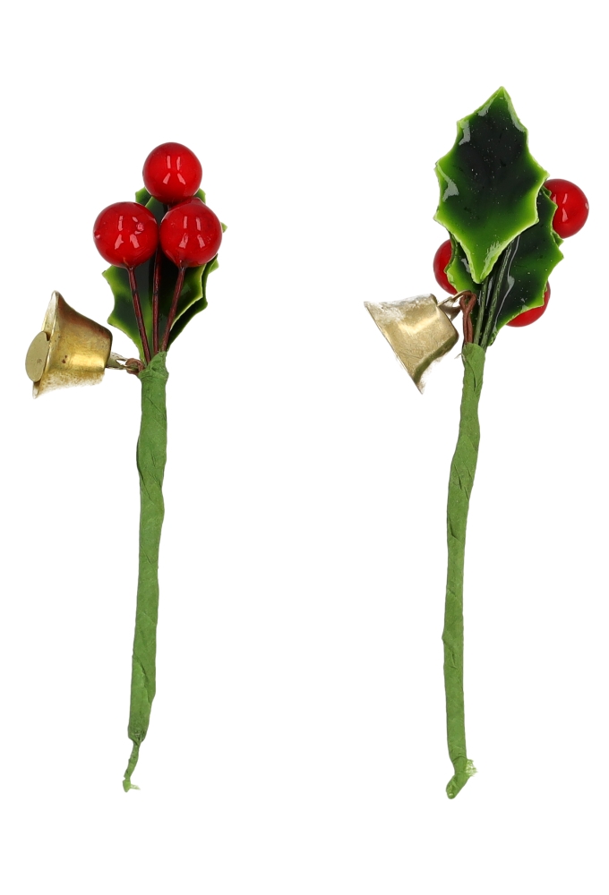 Kado Decoratie Hulsttakje Gelakt & Besje + Belletje 8cm 72stuks