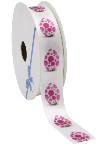 Kadolint Pasen Satijn Lint Fuchsia  Easter Egg 23mm x 25meter