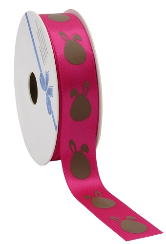 Kadolint Pasen Satijn Lint Fuchsia Bunny 23mm x 25meter
