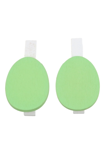 Houten Deco Witte Knijper Met Paasei Mint Groen 2.5 x 3.5cm 36stuks