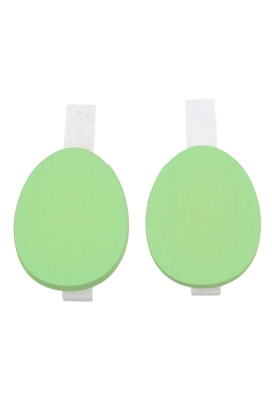 Houten Deco Witte Knijper Met Paasei Mint Groen 2.5 x 3.5cm 36stuks
