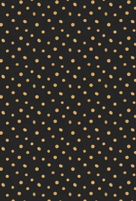 Kadopapier Dots Zwart Goud 80gram 30cm x 200meter