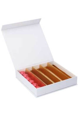 Magneet Bonbondoosjes Mat Wit 25 Bonbons 16.8x16.8x3cm 5stuks
