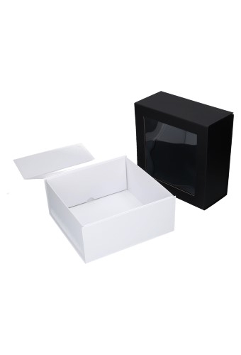 Luxe Magneetdozen New York FSC® Zwart Mat & Venster 22x22x10cm 25stuks