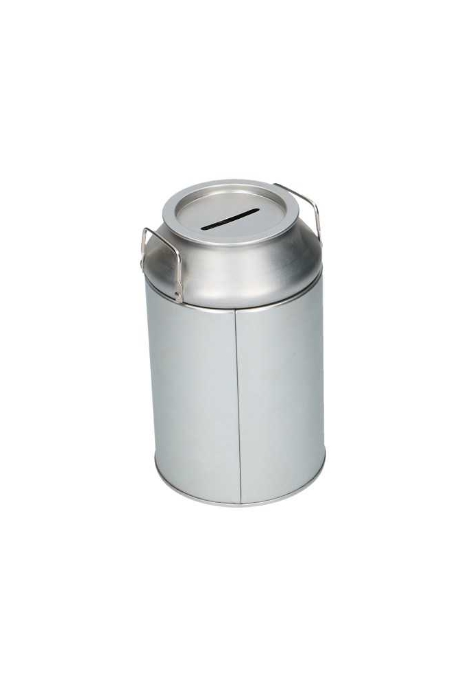 Blikken Blanco Melkbusblik & Spaarpot Met Spaargleuf 8.6x14cm 1stuks