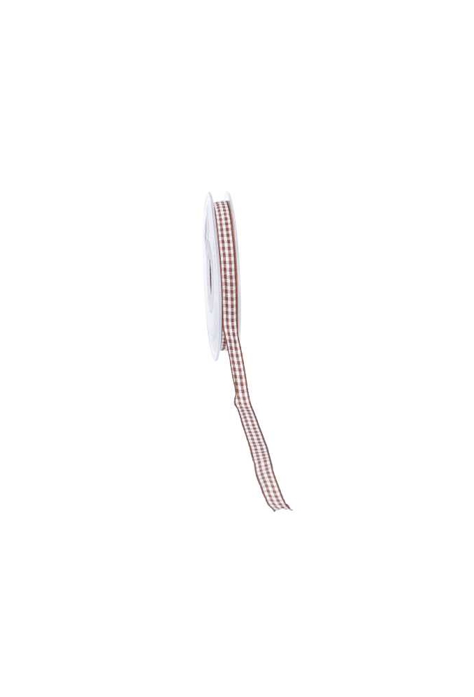 Cadeaulinten Ruit Chocolade Bruin 10mm x 20 meter