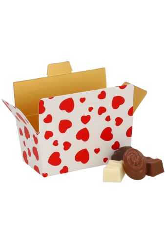 Bonbondoosjes Hartjes Bella 250 gram 11.3x6.5x5.5cm FSC®25stuks