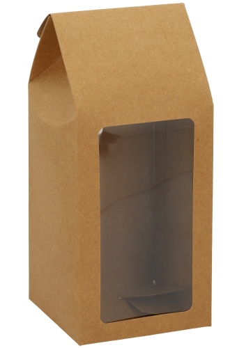 Cadeaudoosjes Kura Kraft Met Venster 8.9x8.9x21.6cm 25stuks