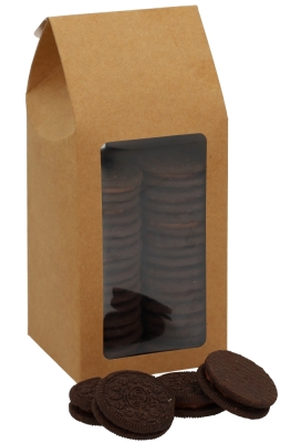 Cadeaudoosjes Kura Kraft Met Venster 8.9x8.9x21.6cm 25stuks