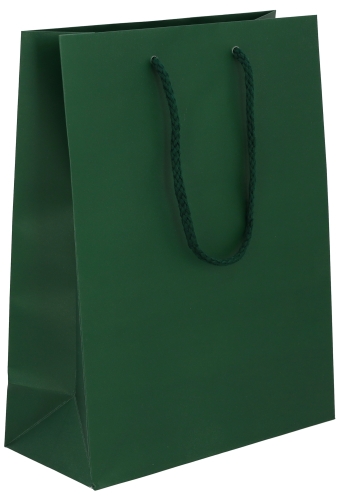 Kadotasjes Latina Mat Donker Groen Met Koord 22x10x29cm 12stuks