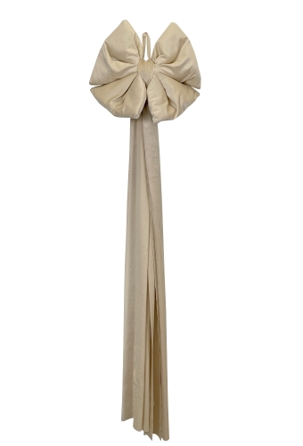 Strik Luvet & Lint Velvet Cream Met 4 lussen En Lange Linten 48x180cm 1 stuks