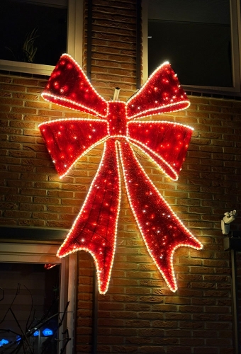 Decoratie Strik Lucia Led Verlichting Kleur Rood 24v 130x180cm