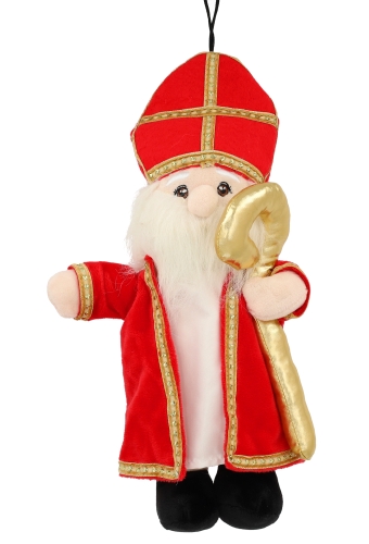 Decoratiepop Groot Sinterklaas Met Staf 35cm 