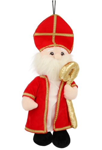 Decoratiepop Groot Sinterklaas Met Staf 45cm 