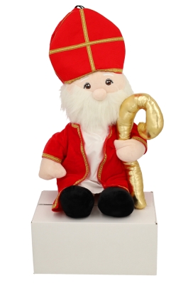Decoratiepop Groot Sinterklaas Met Staf 65cm
