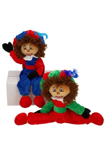 Decoratiepop Groot Velours Piet Met Pet 50cm