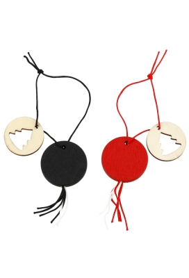 Gelukspoppetjes Kerst Hanger Duopack 3cm Aan Koordje 100stuks