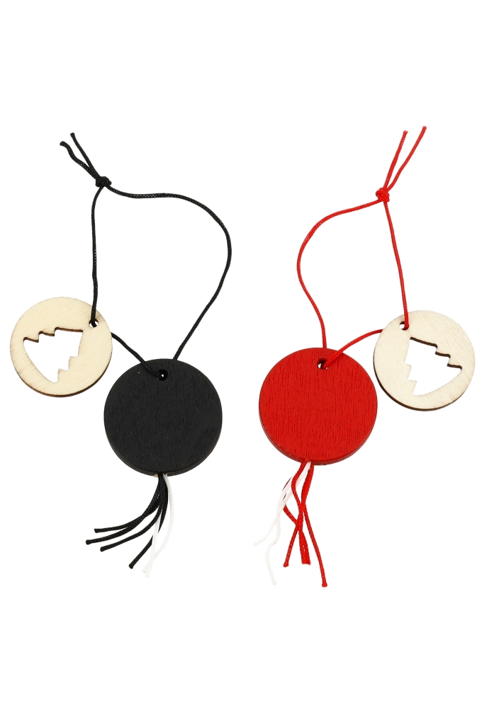 Gelukspoppetjes Kerst Hanger Duopack 3cm Aan Koordje 100stuks