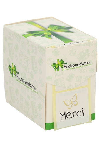 Etiketten Everyday Merci Goud Metallic 3.9x3.9cm 500stuks