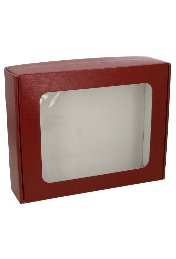 Geschenkdoos Vista Venster Bordeaux 30.5x24x8cm 50stuks