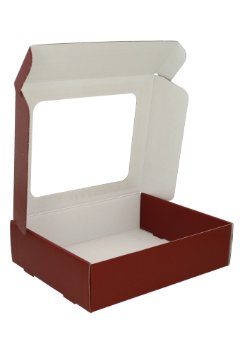 Geschenkdoos Vista Venster Bordeaux 30.5x24x8cm 50stuks