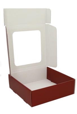 Geschenkdoos Vista Venster Bordeaux 25x25x8cm 100stuks